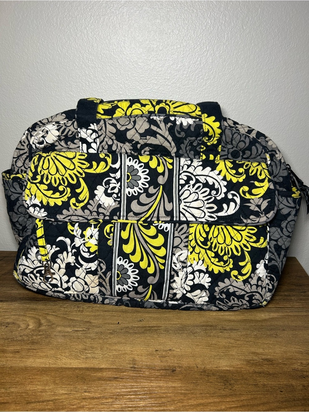 Vera Bradley Quilted diaper bag Yellow, Black & White